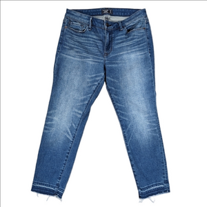 ABERCROMBIE and Fitch Women's Jeans Harper Ankle 27 Short Raw Hem Low Rise